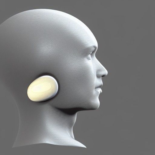 Futuristic Head Receiver in 3D Shading