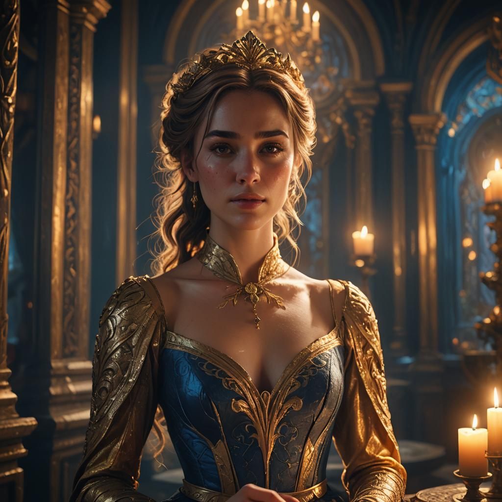 Fantasy Portrait: Sick Girl in Candlelight