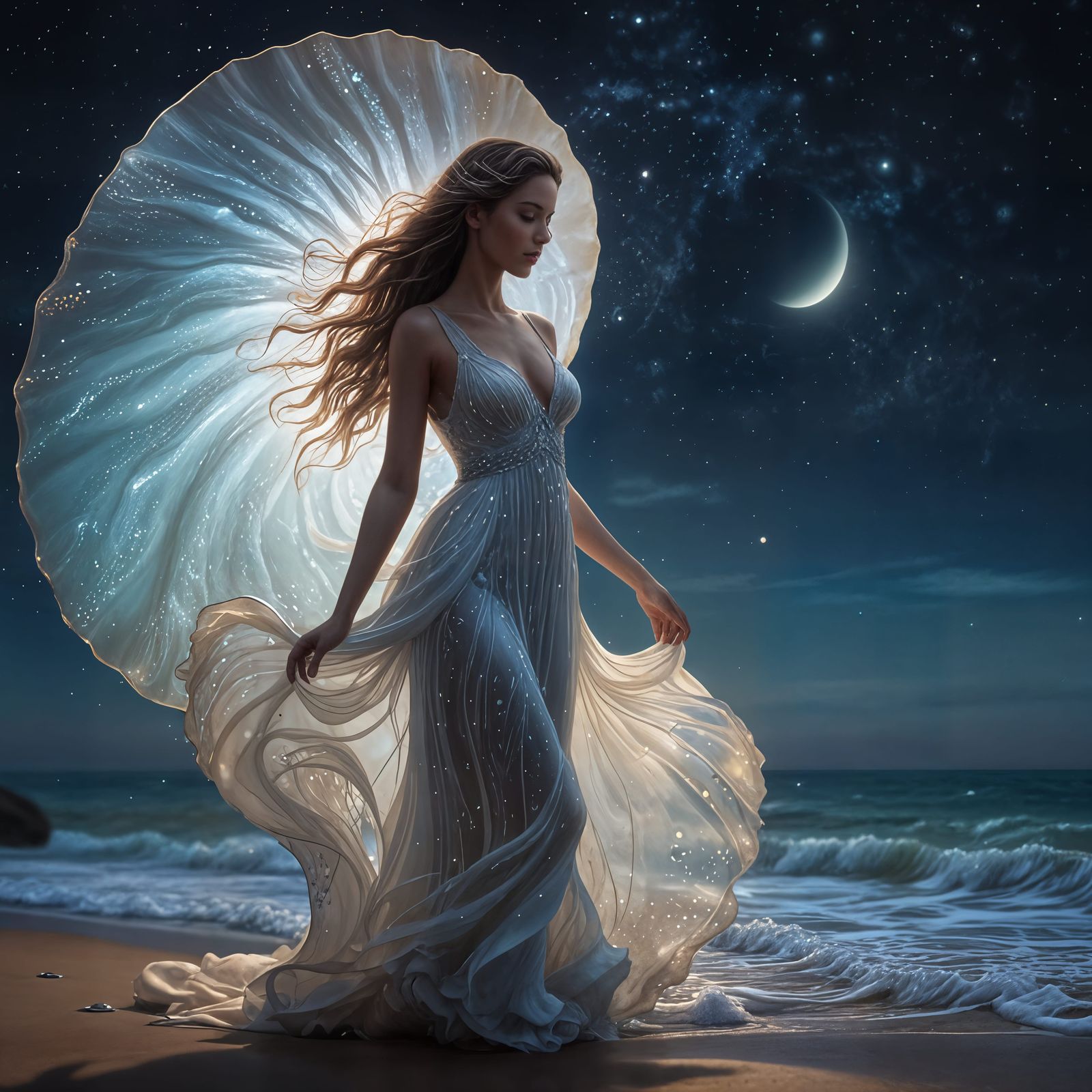 Ethereal Goddess of the Pearl Shell