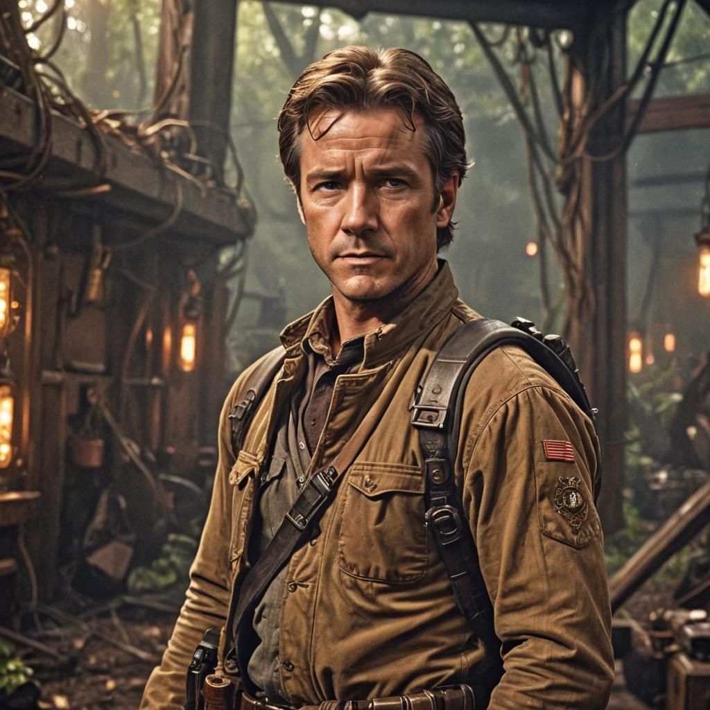 Hyperrealistic Portrait of Malcolm Reynolds as Captain Tight...