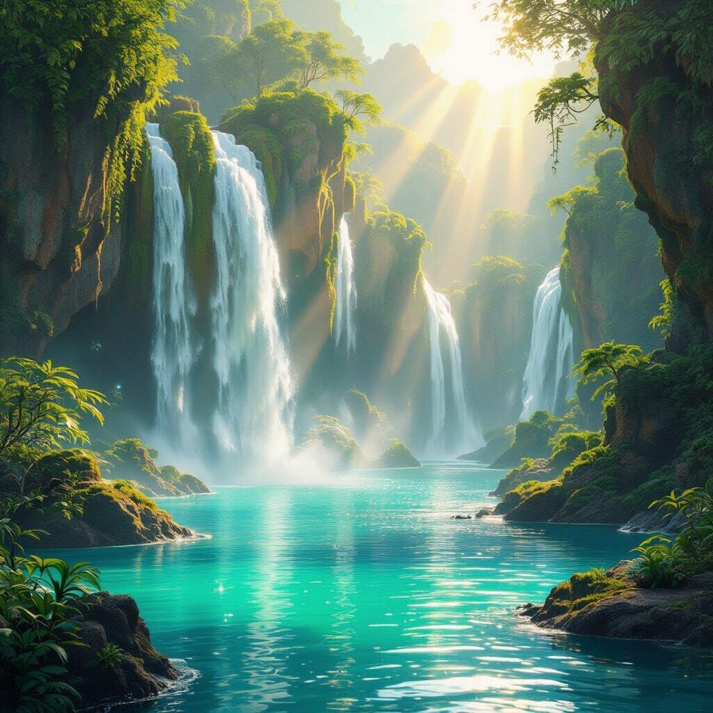 Untouched Paradise: Crystal Waterfalls and Bioluminescence