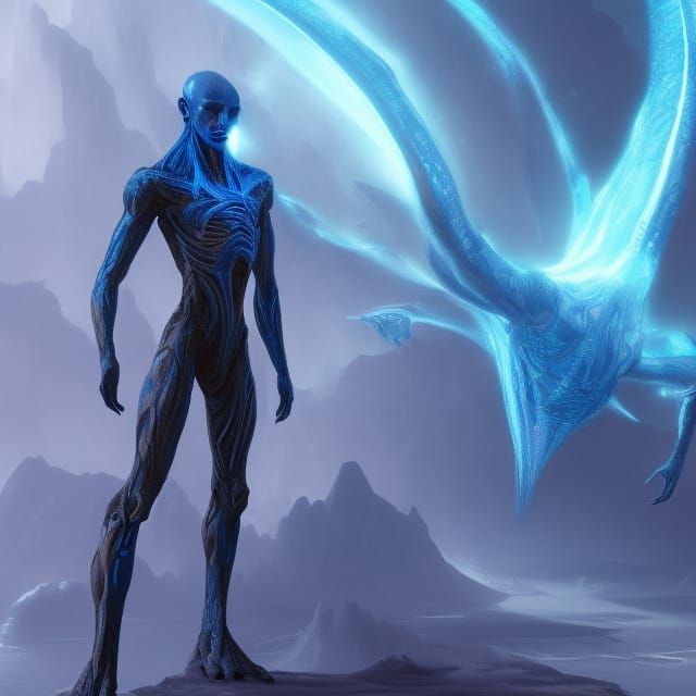 Arcturian Alien Figure in Paradigm Shift