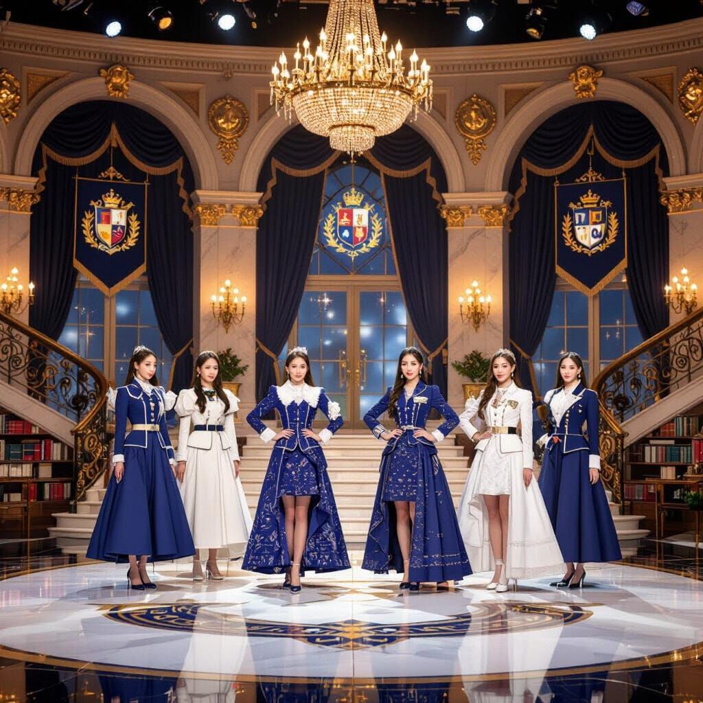 K-Pop Group Marche in Royal Academy Uniforms