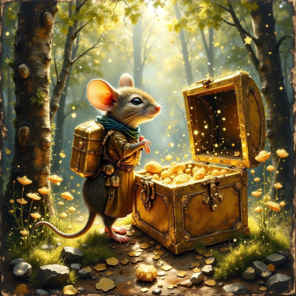 Mouse Adventurer Finds Glowing Mushroom Treasure