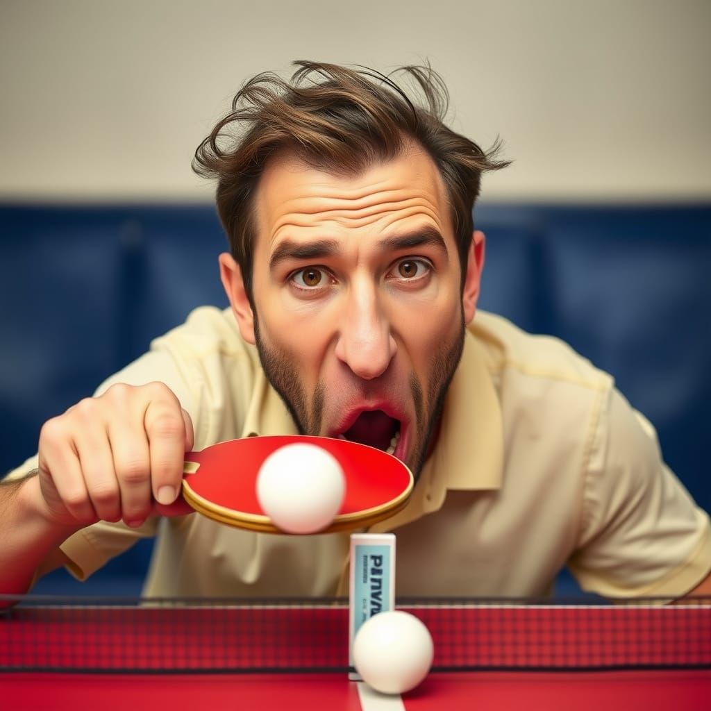 Man Plays Ping Pong with Unconventional Tonsil Paddles