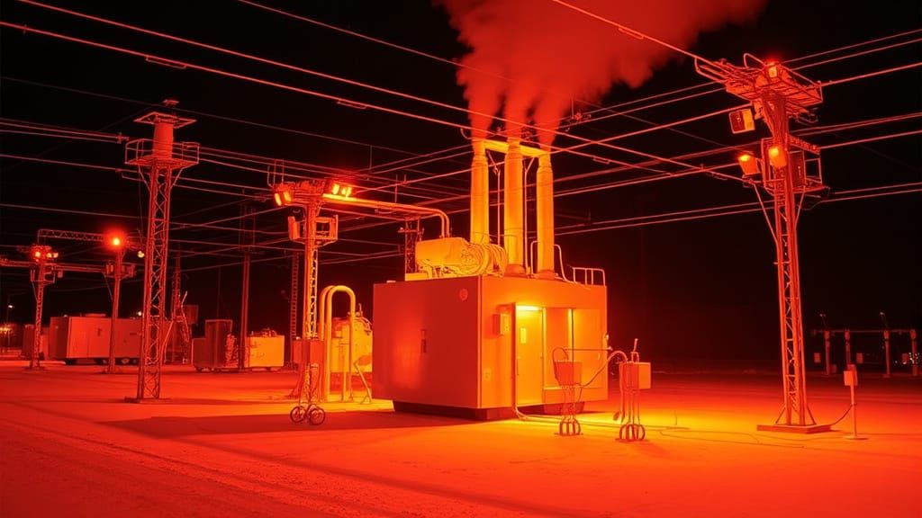 Retro-Futuristic Thermal Power Plant