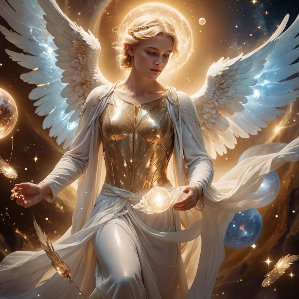Radiant Angel in Celestial Light