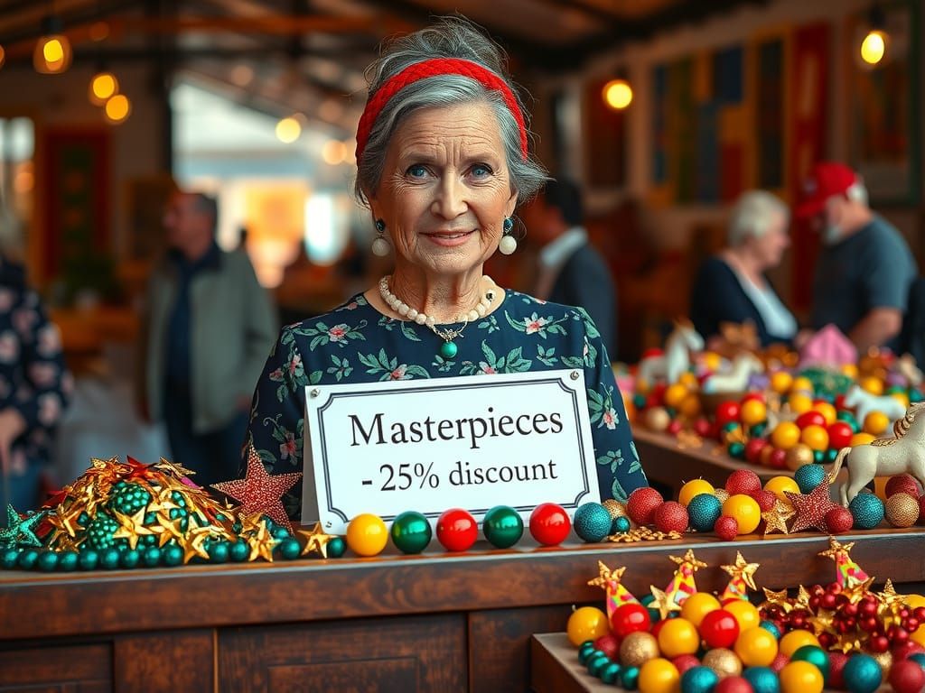 Warmth and Wonder: A Peddler's Stand in Vibrant Hues