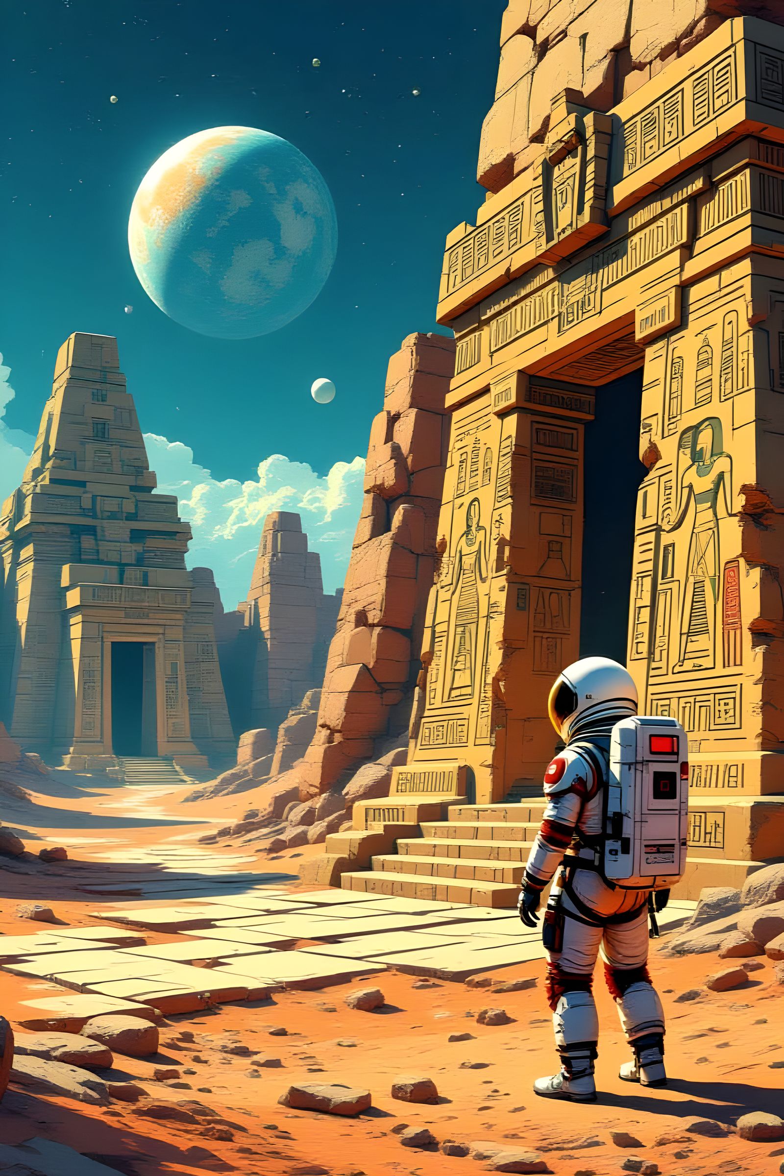Astronaut Discovers Ancient Temple on Alien Planet