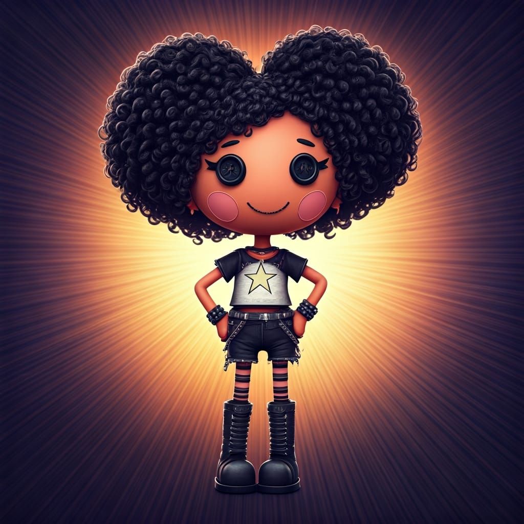 Lalaloopsy Rockstar Doll Character in 3D Style