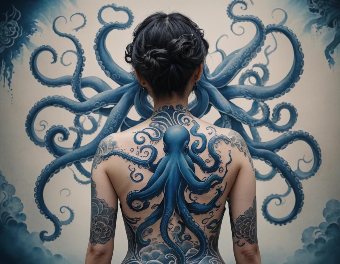 The Back of a Japanese woman