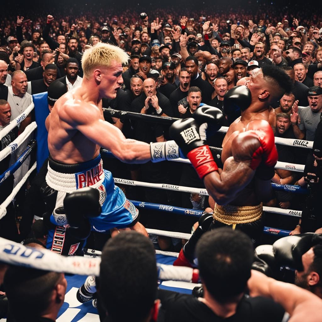 Jake Paul Boxing Match Before Crowd