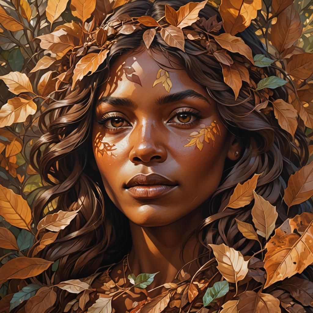 Earthy Portrait in Oil Painting Style