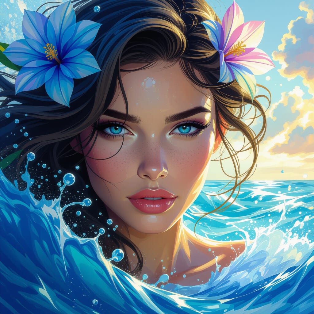 Spectacular Nature and Sea Portrait in Dynamic Lighting