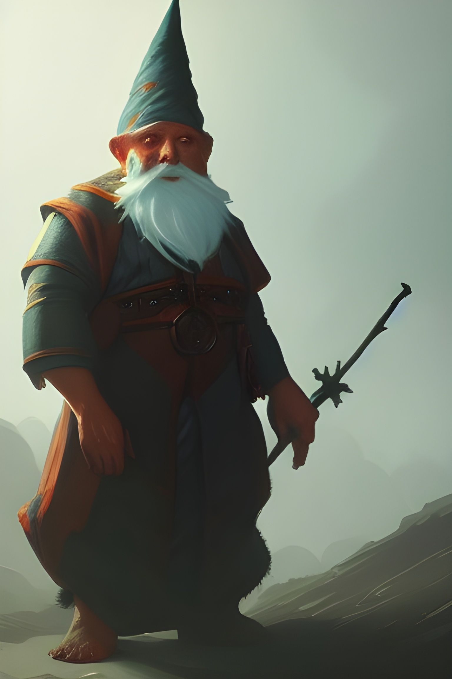 Wizard Gnome Concept Art by Greg Rutkowski