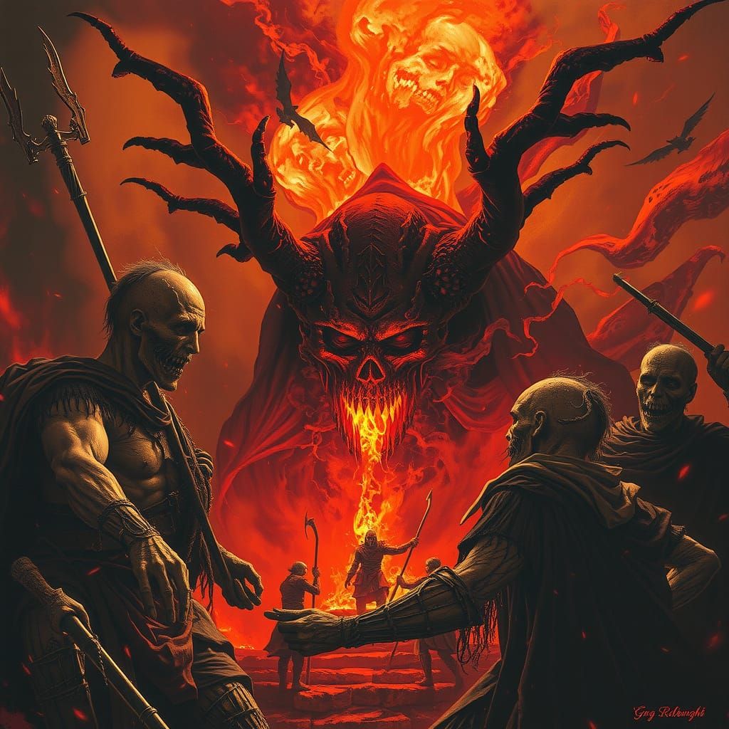 Dante's Inferno , horror , souls , Renaissance style