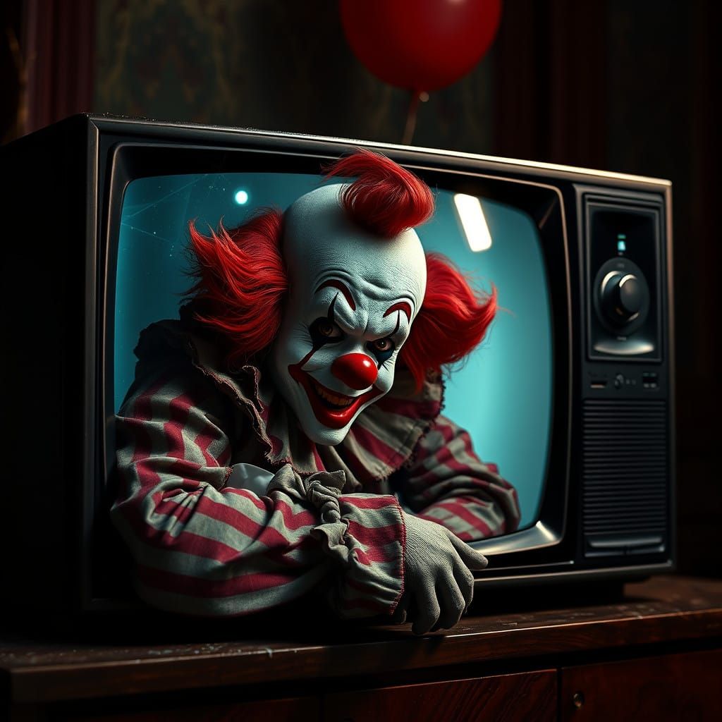 Cinematic Clown Portrait in HDR