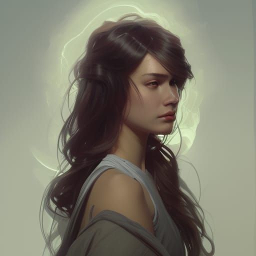 Gorgeous Goddess Portrait in Art Nouveau Style
