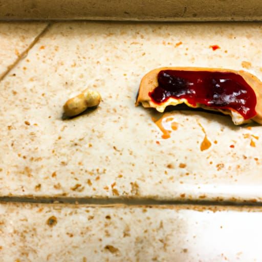 Peanut Butter and Jelly Disaster in Kitchen
