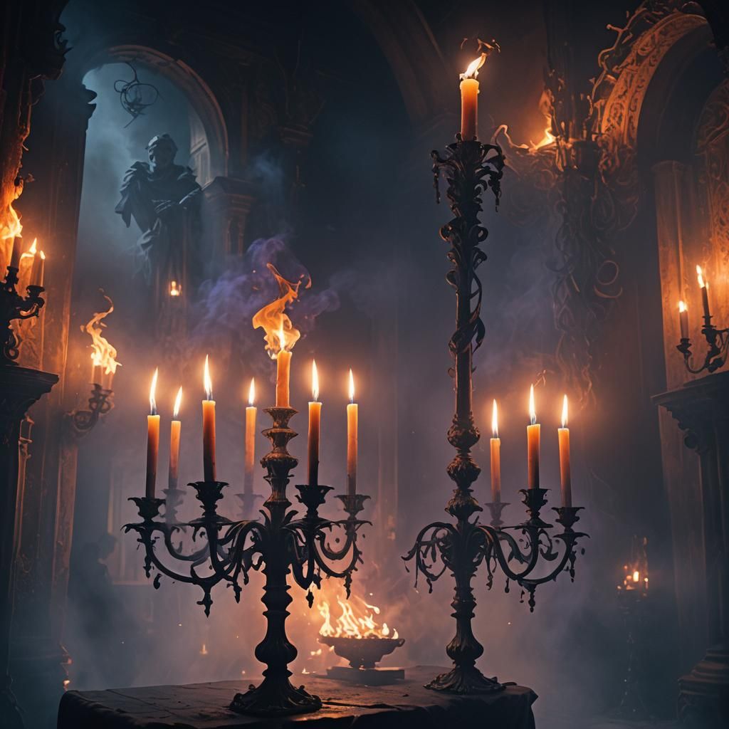 Ghostly Figure Appears in Candle Smoke