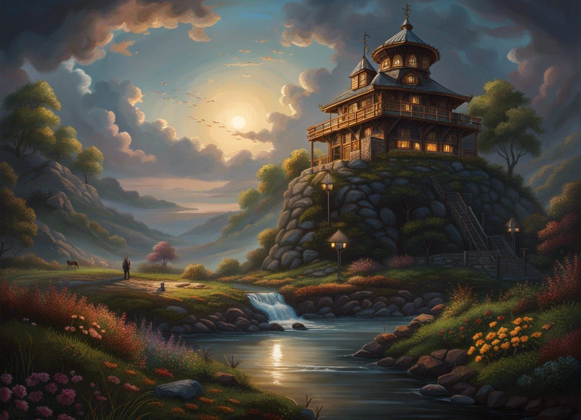 Storm Cloud Windmill in Astral Cosmic Style