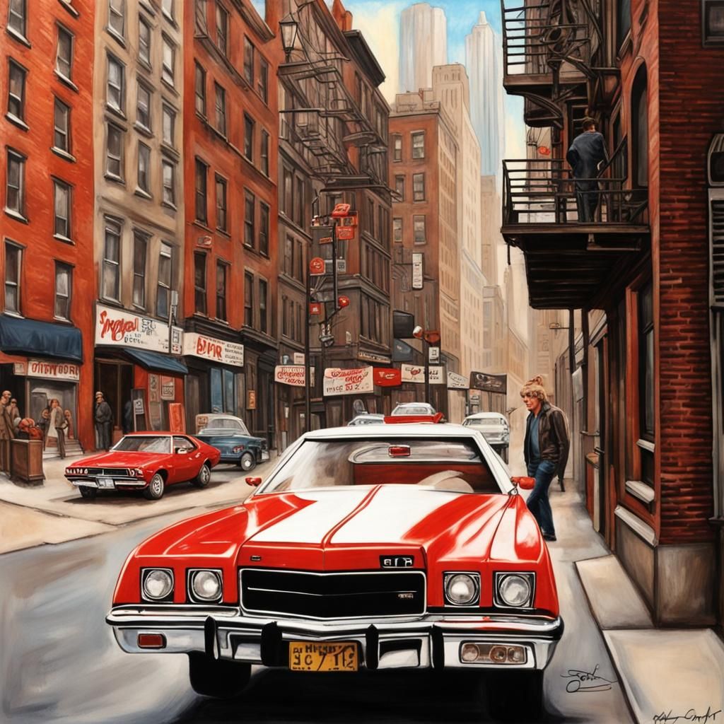 Hutch Tribute in Old NYC: Photorealistic Street Scene