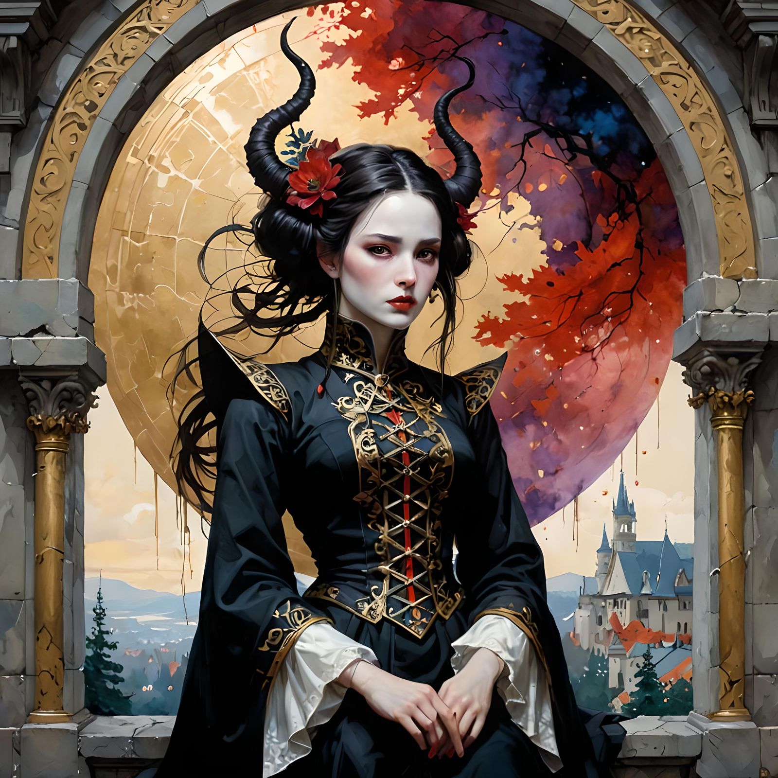 Gothic Romanticism: Can You Hear Me? in Watercolor