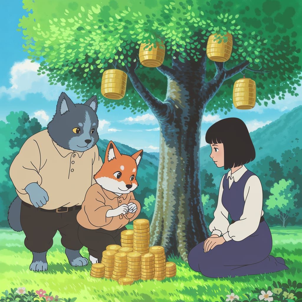 Fantastical Duo Encounter a Mysterious Woman under a Golden ...