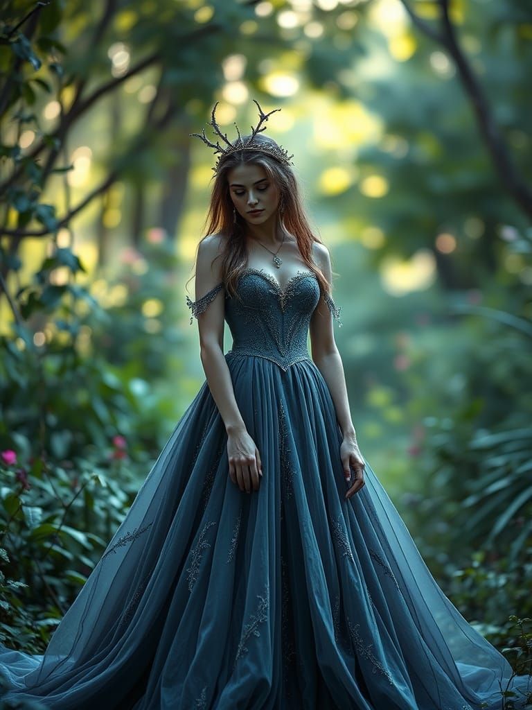 Melancholic Fairy Godmother in Natural Light