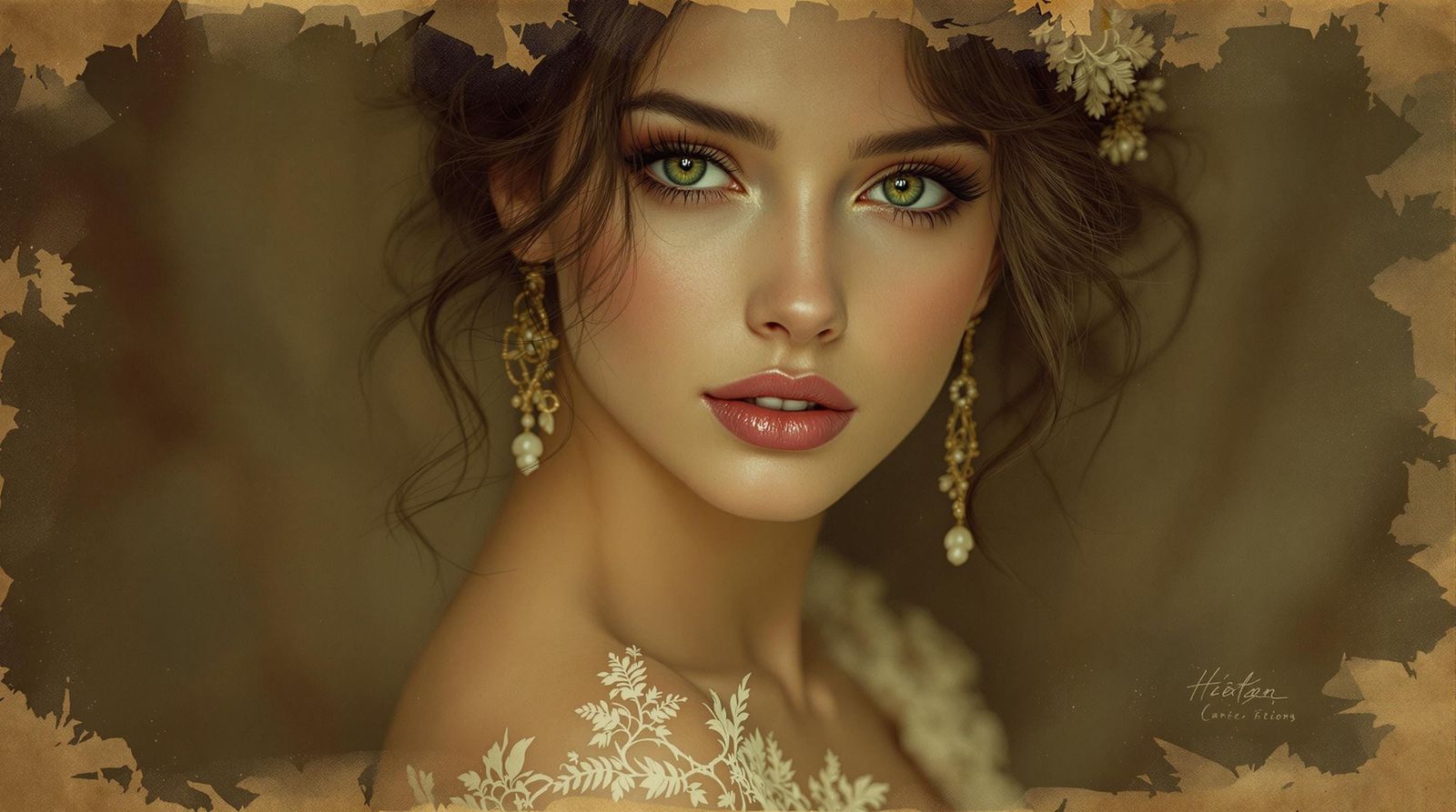 Ethereal Goddess in Faded Splendor