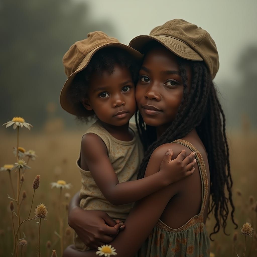 Mother and Child Portrait in Ethereal Mist