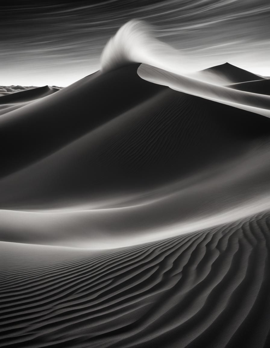 Windswept Desert Sands in Motion Blur