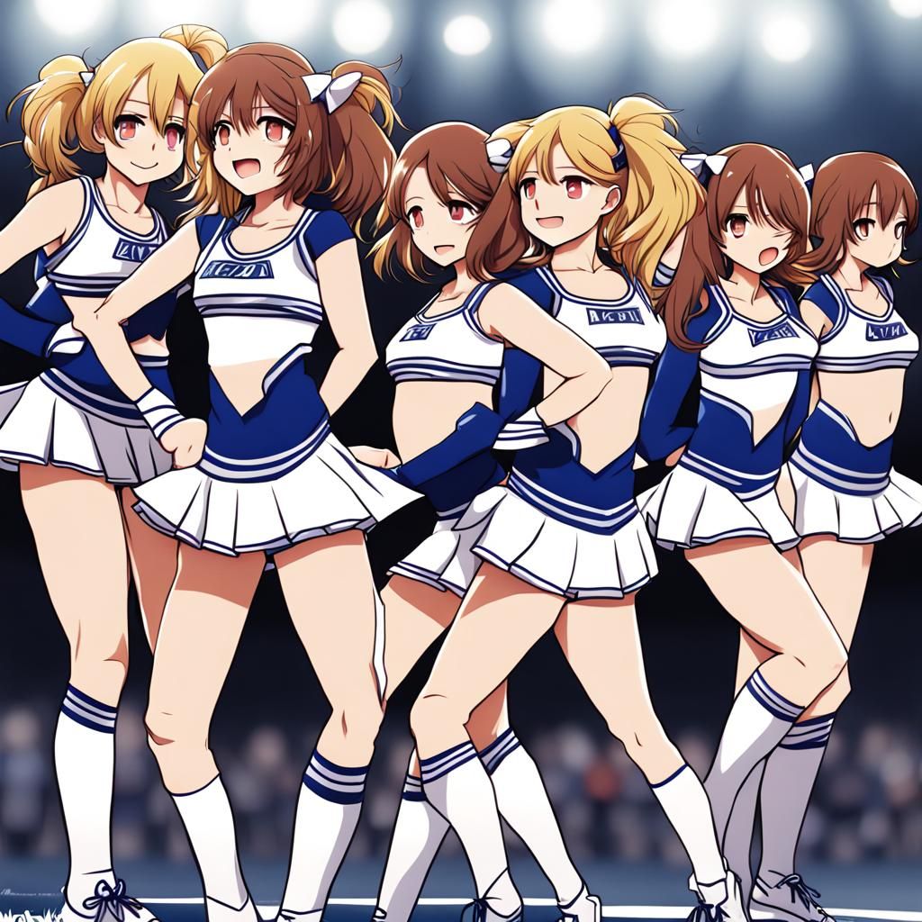 Anime Style Cheerleaders in Manga Key Visual