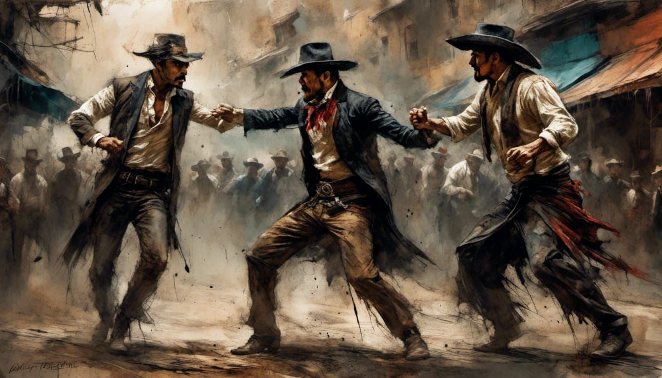 Two+Mexican Men, street fighting <drunk:1.3>.
Stefan Koidl a...