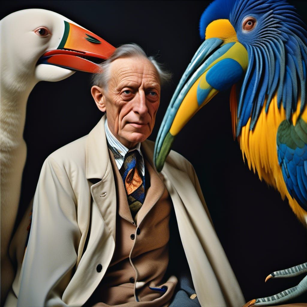 20th Century Painting Characters Party in Hyperrealism