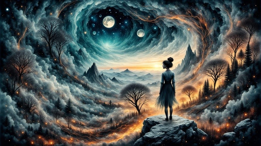 Cosmic Zentangles Guided by Ancient Druidic Wisdom