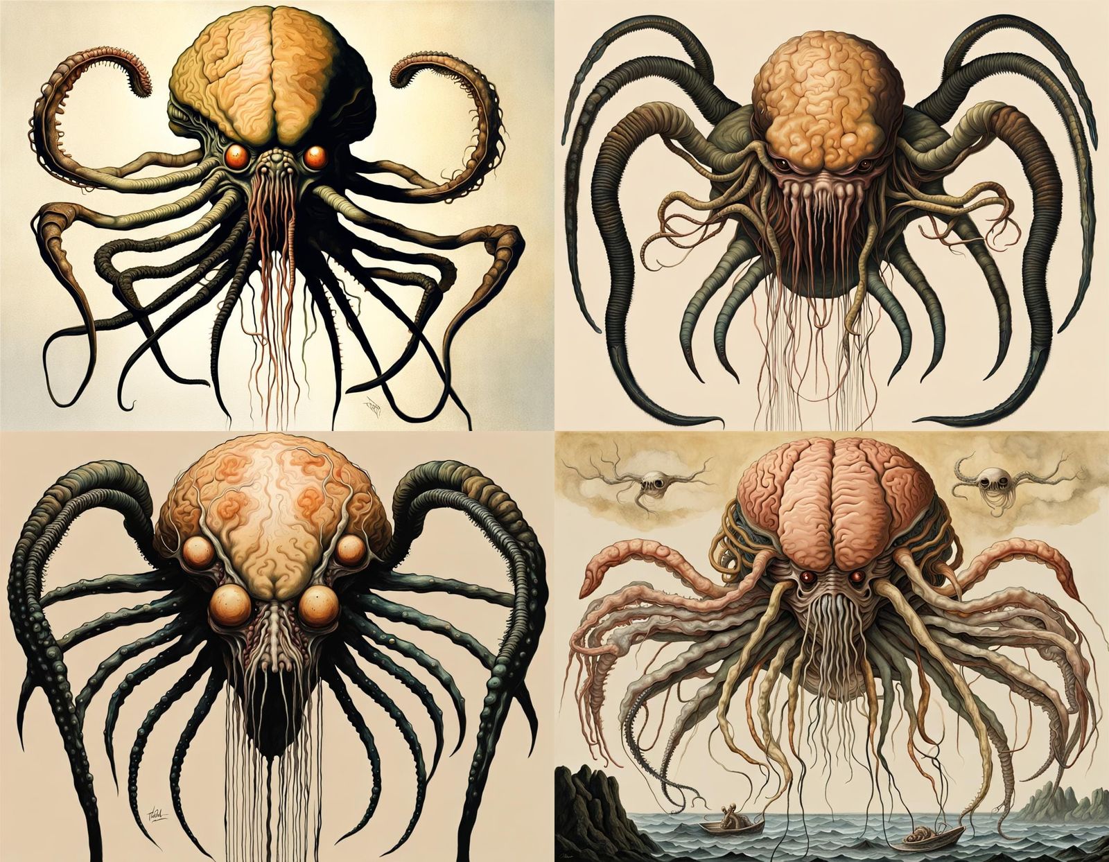 Monstrous Alien Hybrid: A Surrealist Horror