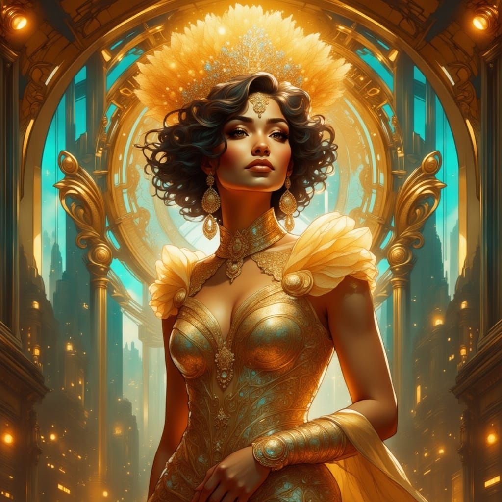 Galactic Ritz Employee Portrait in Wes Anderson Style