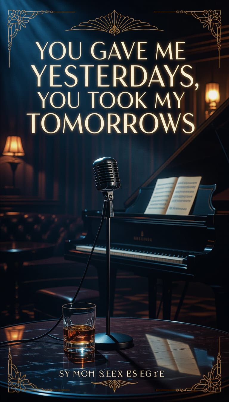 Smoky Lounge Microphone in Cinematic Noir Style