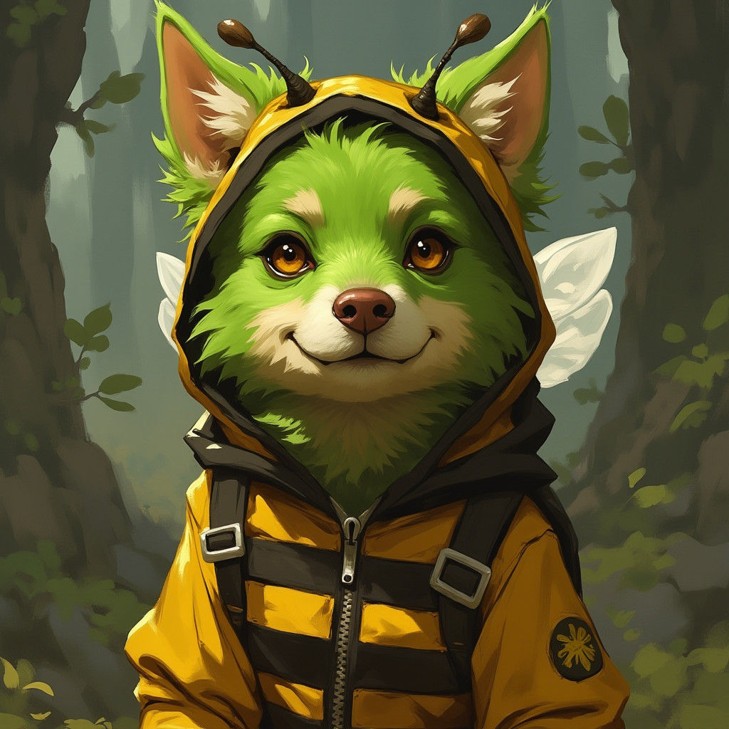 Dog in Bee Costume: Whimsical Concept Art