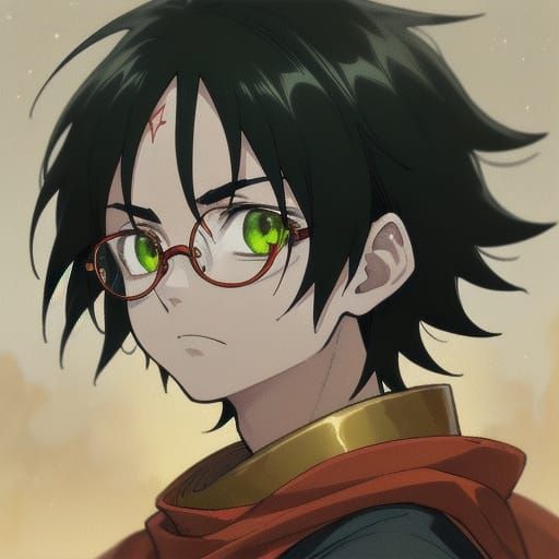 Anime-Inspired Portrait of a Young Boy in Regal Attire