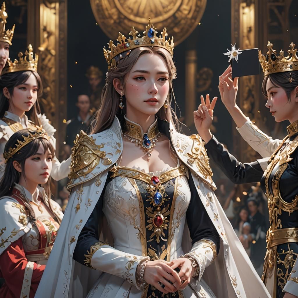 Anime-Style Woman Crowned as New Queen