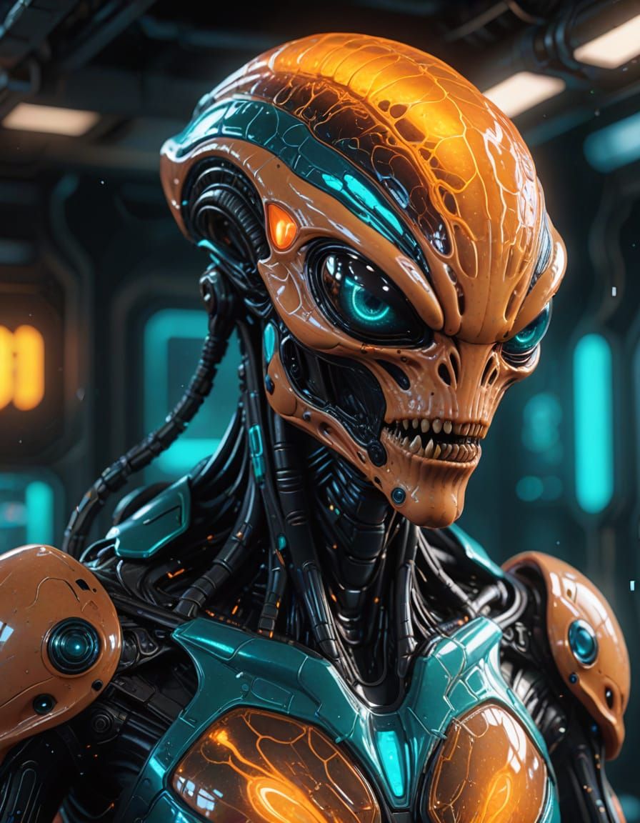 Surreal Alien from Pudding Alpha IX in Hyper-Realistic Digit...