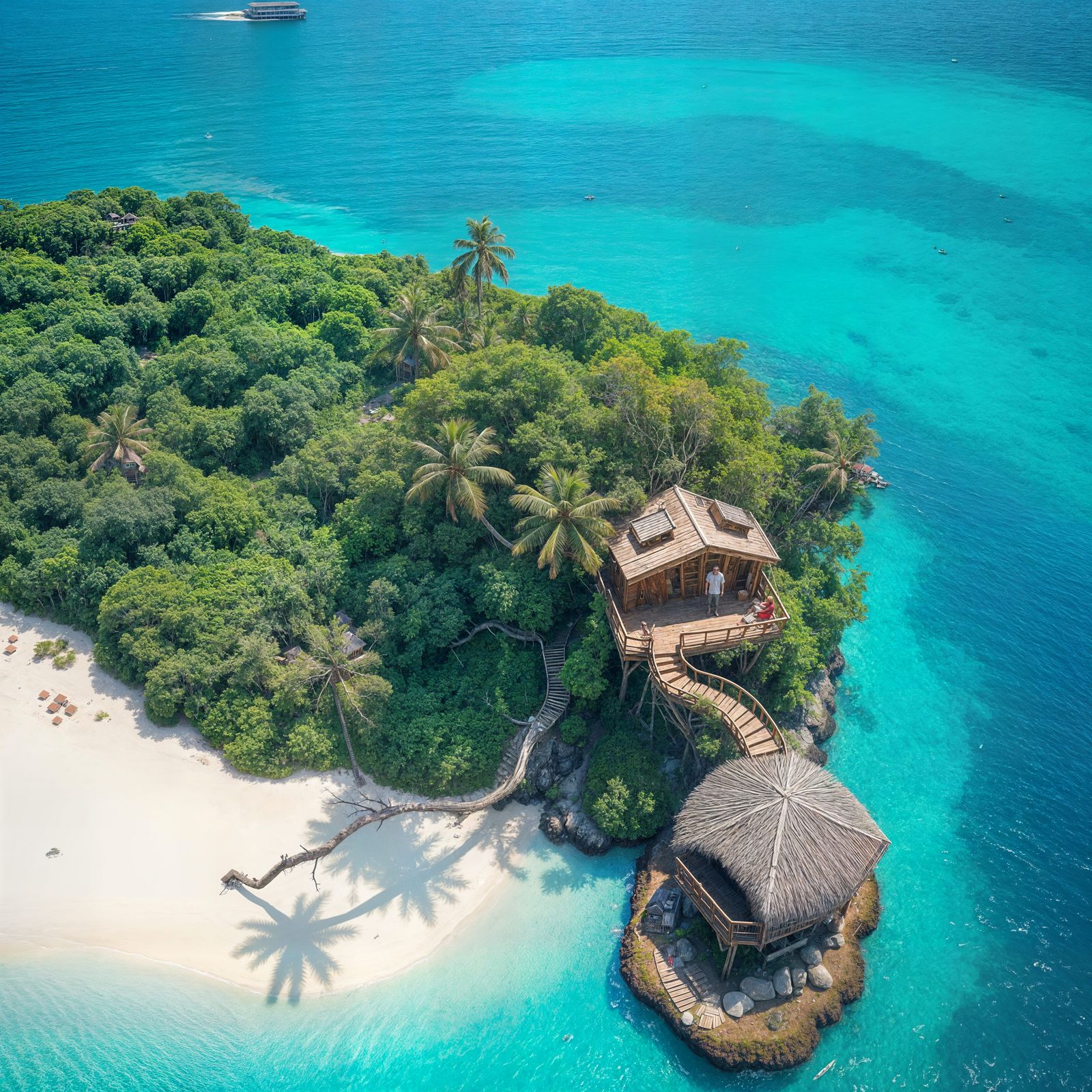 Isolated Paradise with Treehouse and Beach Hut