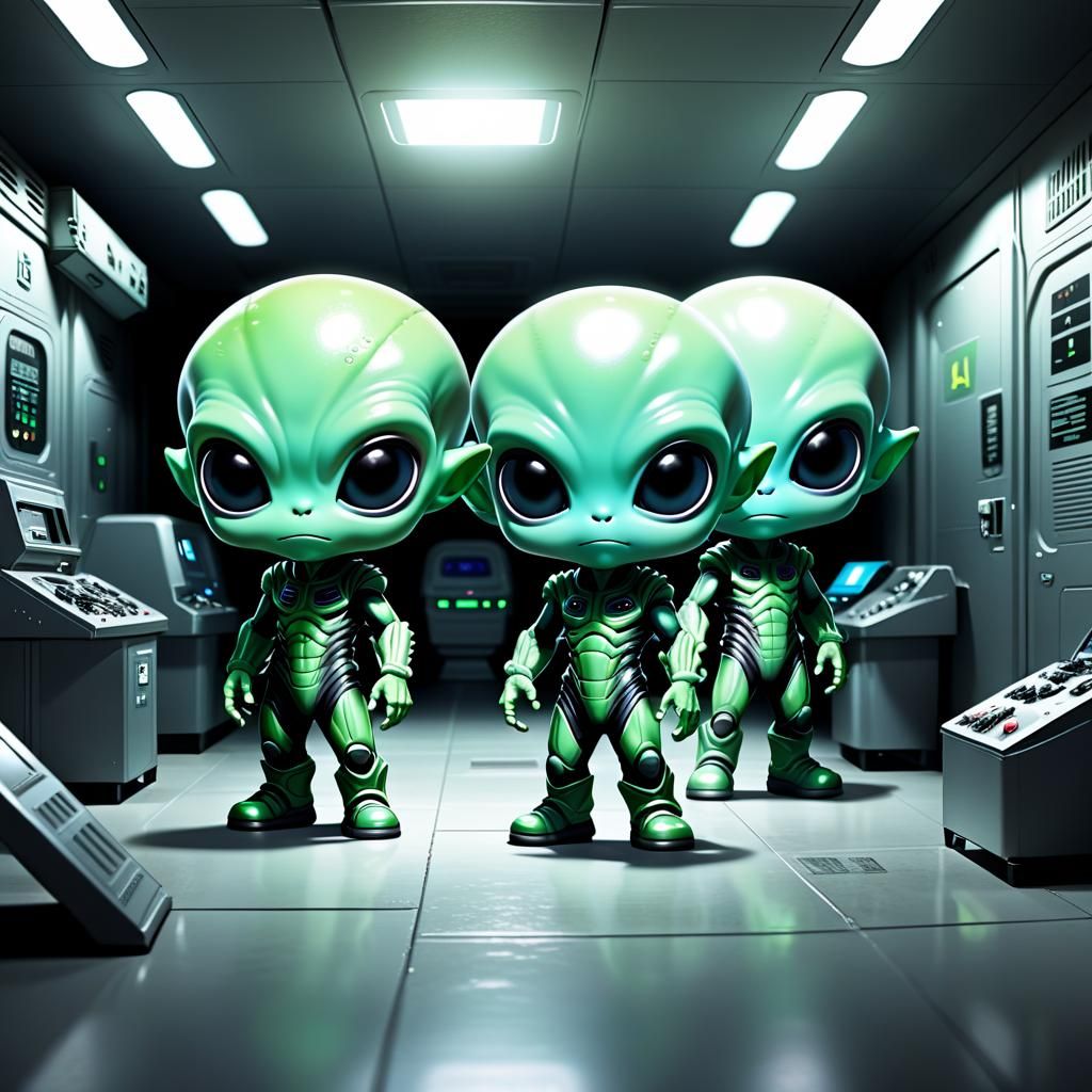 Chibi Aliens Explore Area 51