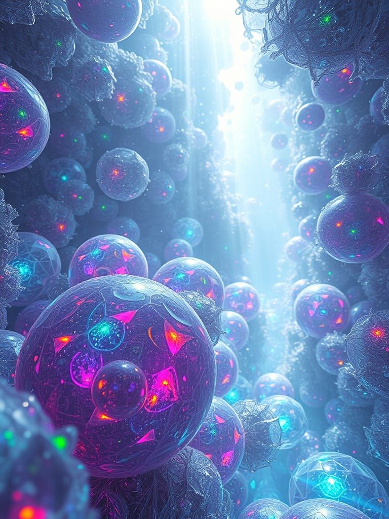 Vibrant Fractal Forest in Neon Light