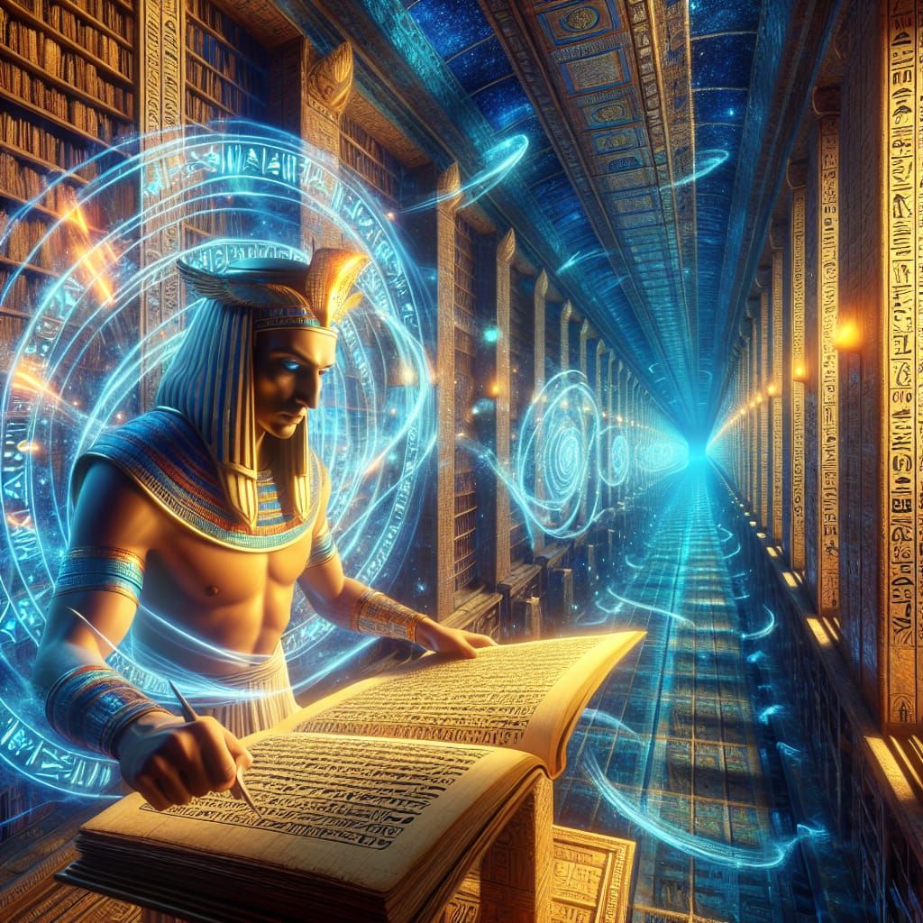 Thoth the Egyptian god of Wisdom and Learning is said to hav...