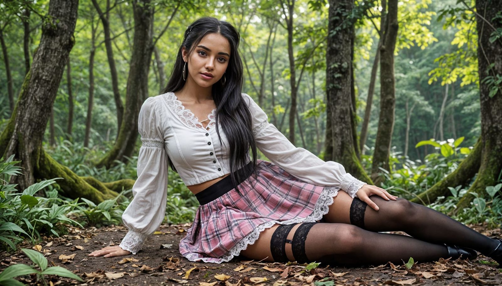 Dominican Woman in Gothic Attire