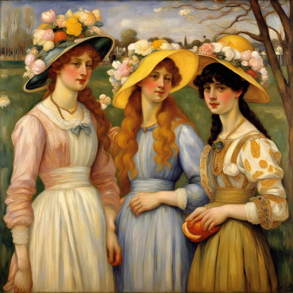 Elegant Easter Bonnets in a Classical Style