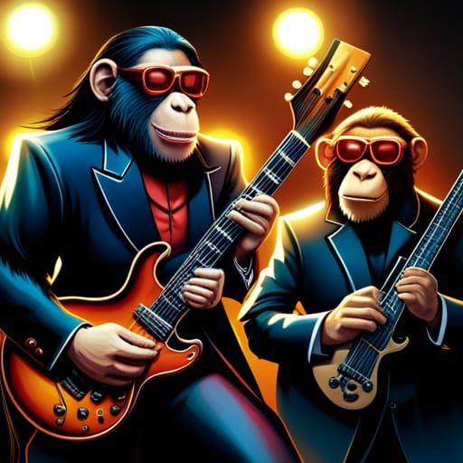 Chimpanzee Music Band Concept Art